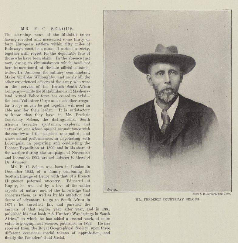Mr Frederic Courtenay Selous by English Photographer