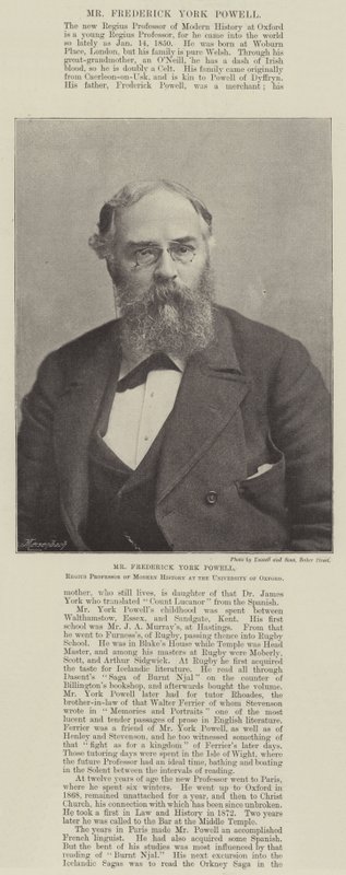 Mr Frederick York Powell, Regius Professor of Modern History at the University of Oxford by English Photographer
