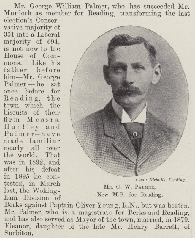 Mr G W Palmer, New MP for Reading by English Photographer