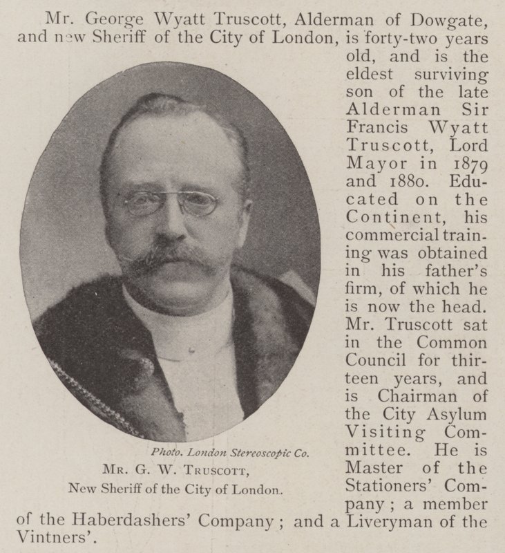 Mr. G. W. Truscott, New Sheriff of the City of London by English Photographer