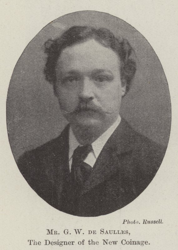 Mr G W de Saulles, the Designer of the New Coinage by English Photographer