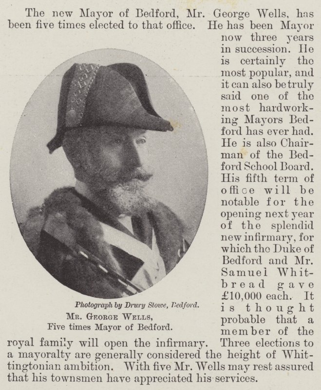 Mr. George Wells, Five times Mayor of Bedford by English Photographer