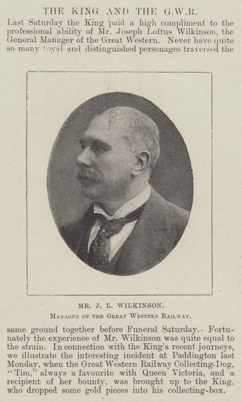 Mr J L Wilkinson, Manager of the Great Western Railway by English Photographer