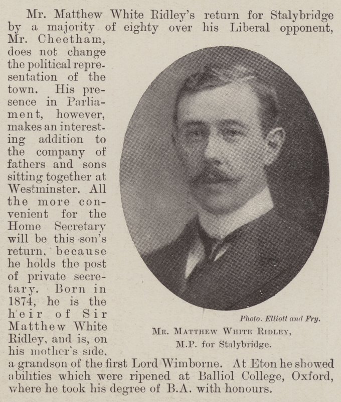 Mr Matthew White Ridley, MP for Stalybridge by English Photographer