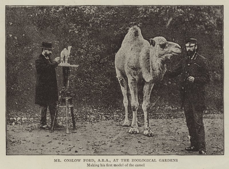 Mr Onslow Ford, ARA, at the Zoological Gardens by English Photographer