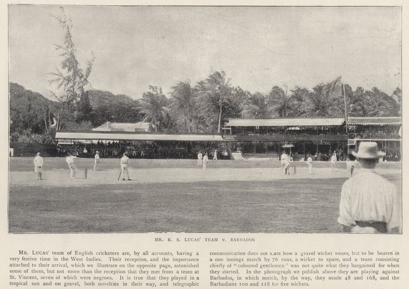 Mr R S Lucas Team vs Barbados, cricket by English Photographer