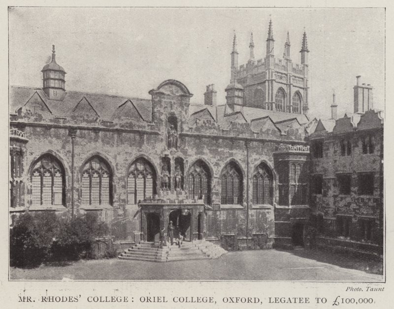 Mr Rhodes College, Oriel College, Oxford, Legatee to £100,000 by English Photographer