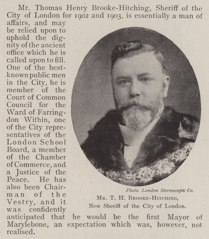 Mr. T. H. Brooke-Hitching, New Sheriff of the City of London by English Photographer
