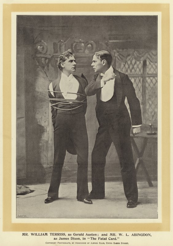Mr William Terriss as Gerald Austen and Mr W L Abingdon as James Dixon in The Fatal Card by English Photographer