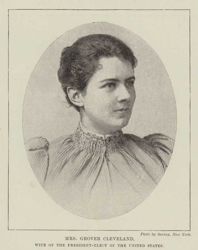 Mrs Grover Cleveland, Wife of the President-Elect of the United States by English Photographer