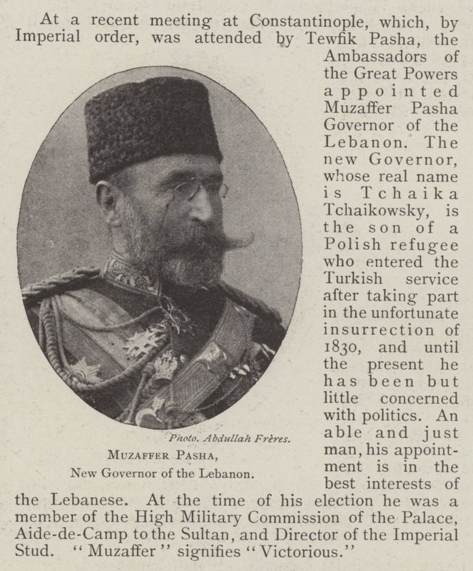 Muzaffer Pasha, New Governor of the Lebanon by English Photographer