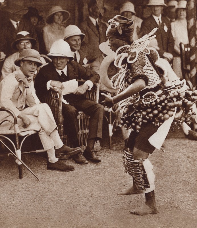 Native Beauty in Freetown, Sierra Leone, Dancing in Front of the Future King Edward VIII by English Photographer