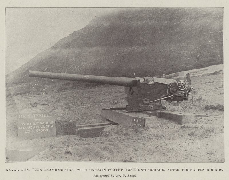 Naval Gun, Joe Chamberlain, with Captain Scott