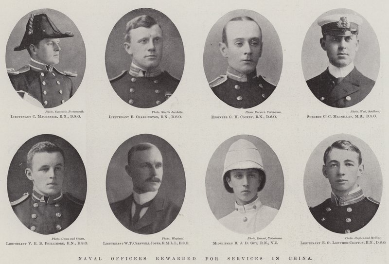 Naval Officers rewarded for Services in China by English Photographer