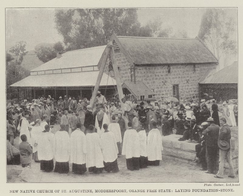 New Native Church of St. Augustine, Modderspoort, Orange Free State, Laying Foundation-Stone by English Photographer