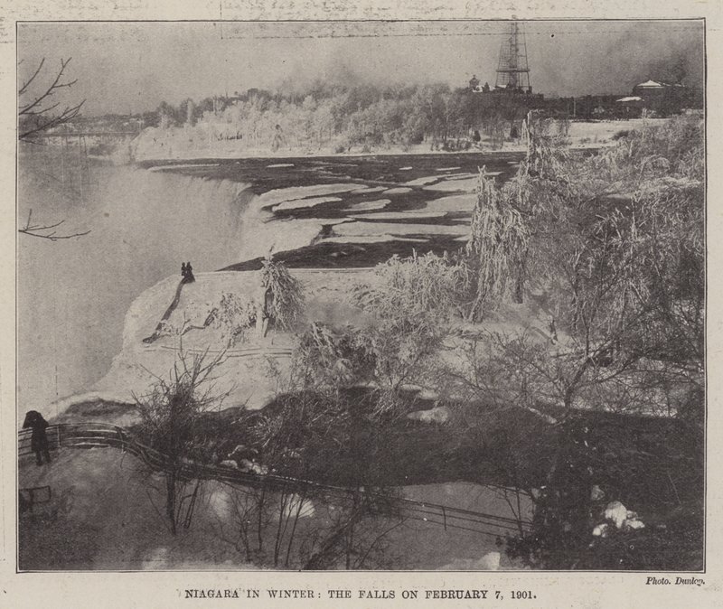 Niagara in Winter, the Falls on 7 February 1901 by English Photographer