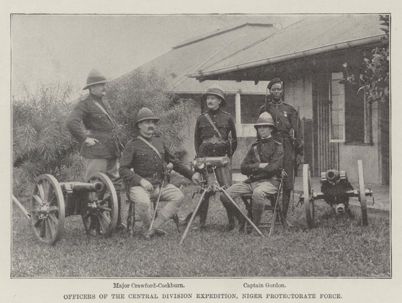 Officers of the Central Division Expedition, Niger Protectorate Force by English Photographer