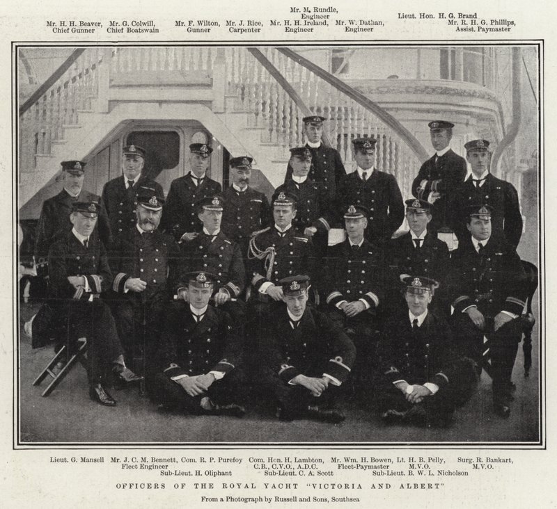 Officers of the Royal Yacht Victoria and Albert by English Photographer