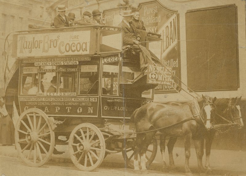 Omnibus and driver by English Photographer