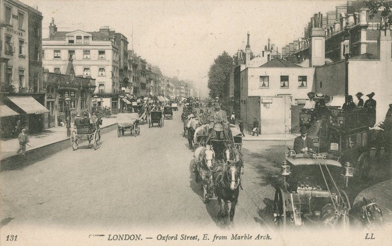 Oxford Street, East from Marble Arch by English Photographer