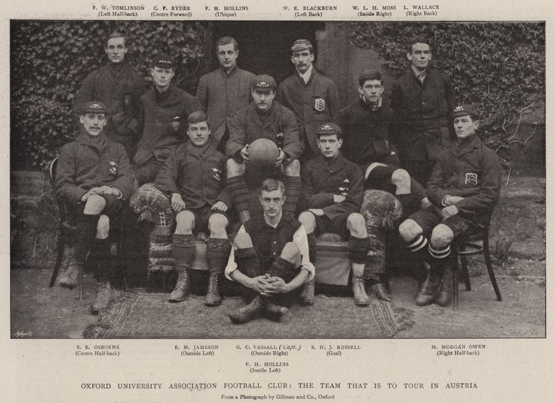 Oxford University Association Football Club, the Team that is to Tour in Austria by English Photographer