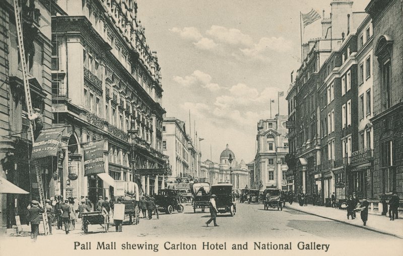 Pall Mall East showing Carlton Hotel and National Gallery by English Photographer