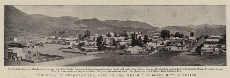 Panorama of Burghersdorp, Cape Colony, which the Boers have occupied by English Photographer