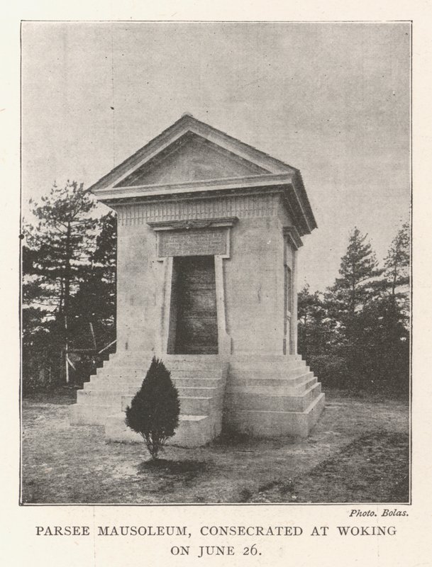 Parsee Mausoleum, Consecrated at Woking on 26 June by English Photographer