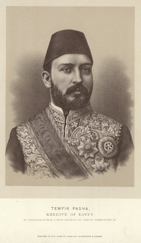 Portrait of Tewfik Pasha, Khedive of Egypt by English Photographer