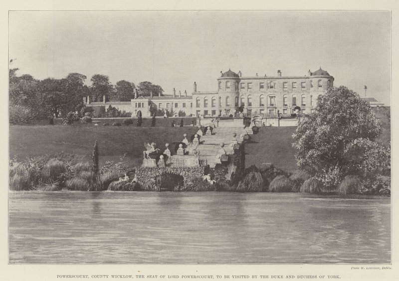 Powerscourt, County Wicklow, the Seat of Lord Powerscourt, to be Visited by the Duke and Duchess of York by English Photographer
