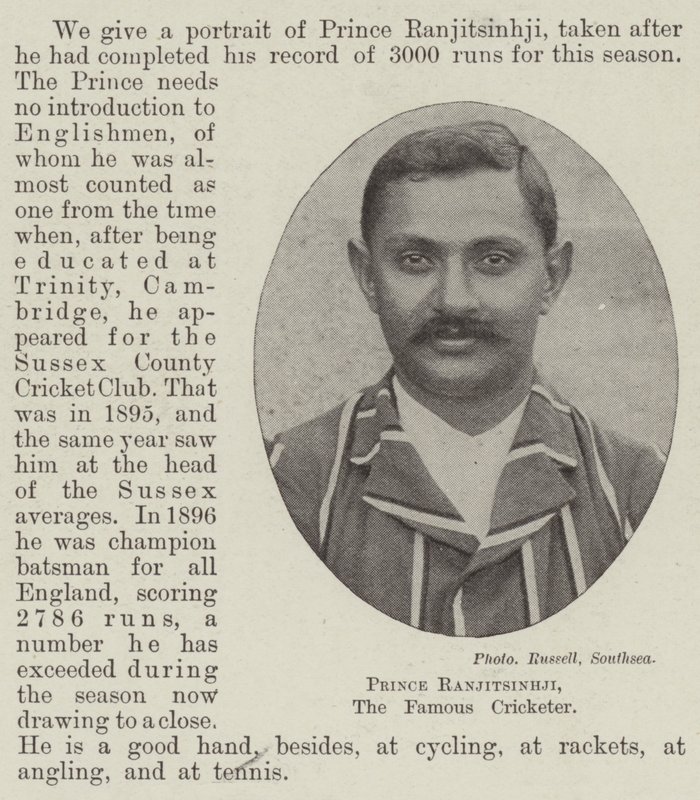 Prince Ranjitsinhji, the Famous Cricketer by English Photographer