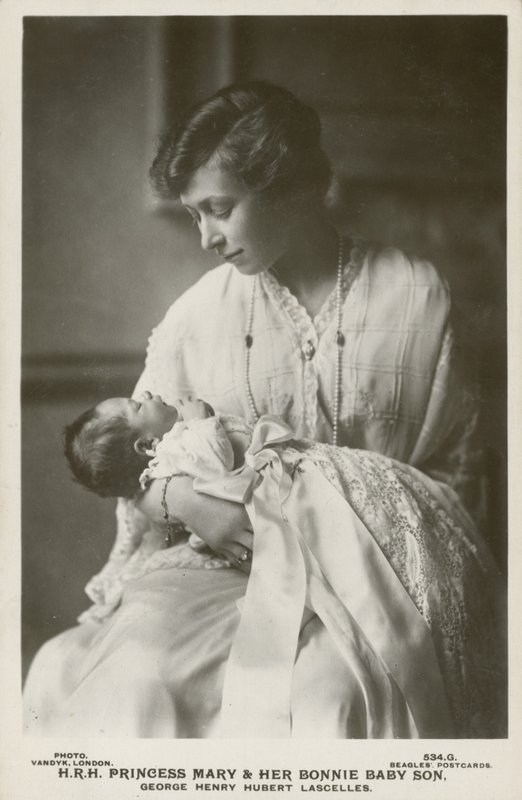 Princess Mary, Viscountess Lascelles, with Her Eldest Son, George by English Photographer