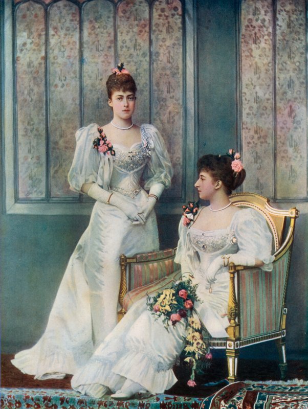 Princess Victoria of Wales and Princess Charles of Denmark by English Photographer