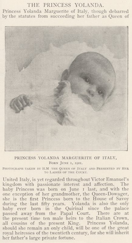 Princess Yolanda Marguerite of Italy, Born 1 June 1901 by English Photographer