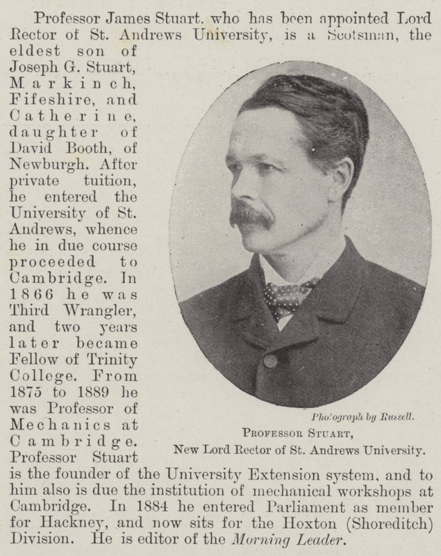 Professor Stuart, New Lord Rector of St. Andrews University by English Photographer
