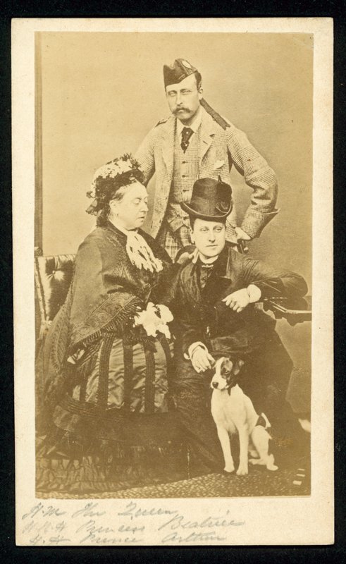 Queen Victoria, Princess Beatrice and Prince Arthur by English Photographer