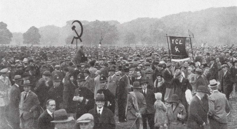 Rally of Unemployed Workers in Hyde Park, London by English Photographer
