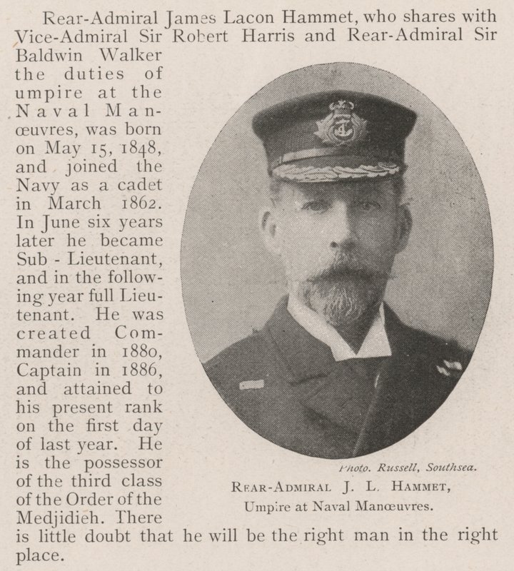 Rear-Admiral J L Hammet, Umpire at Naval Manoeuvres by English Photographer