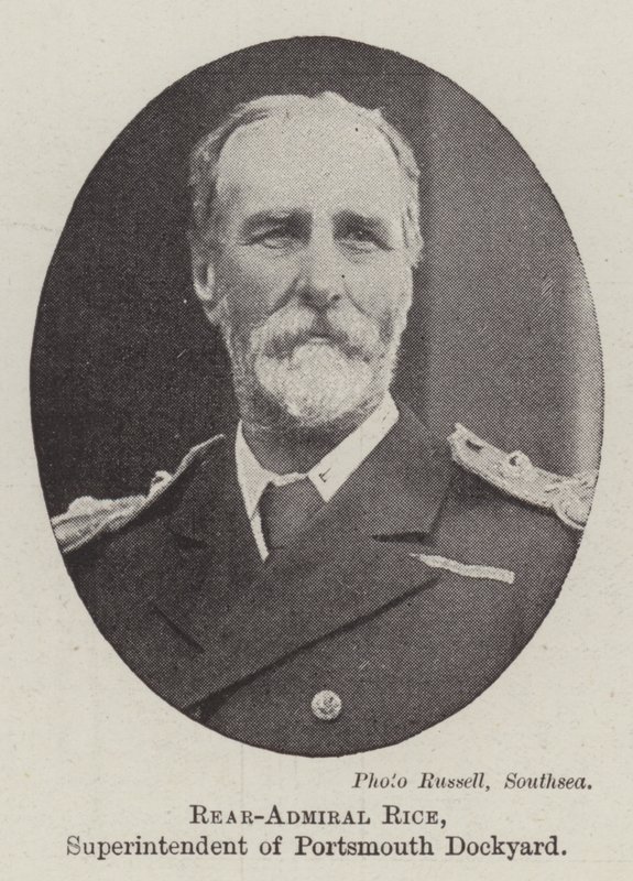 Rear-Admiral Rice, Superintendent of Portsmouth Dockyard by English Photographer