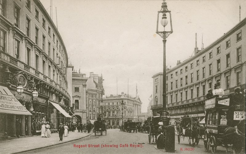 Regent Street, London, showing Cafe Royal by English Photographer