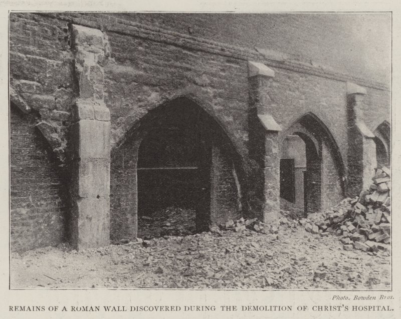 Remains of a Roman Wall Discovered During the Demolition of Christ