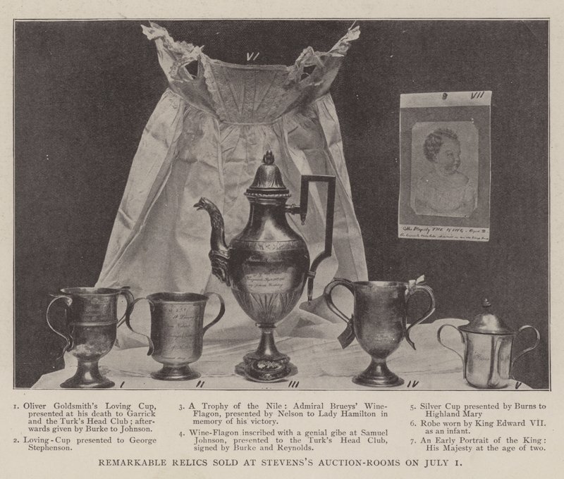Remarkable Relics sold at Stevens