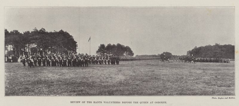Review of the Hants Volunteers before the Queen at Osborne by English Photographer