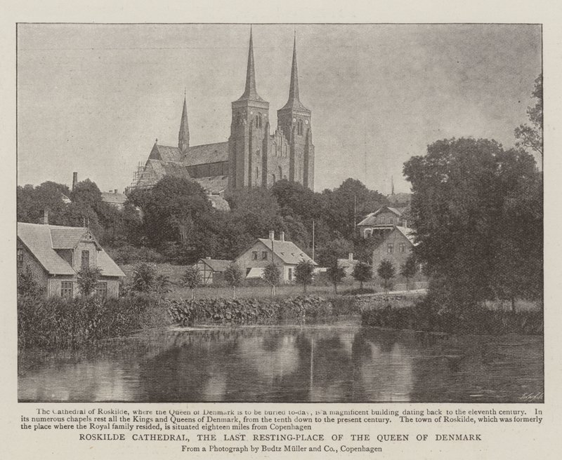 Roskilde Cathedral, the Last Resting-Place of the Queen of Denmark by English Photographer