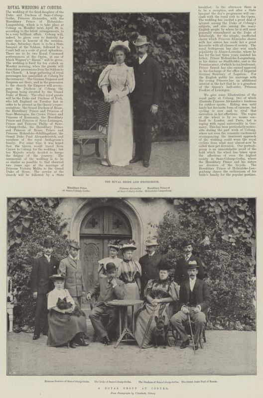 Royal Wedding at Coburg by English Photographer