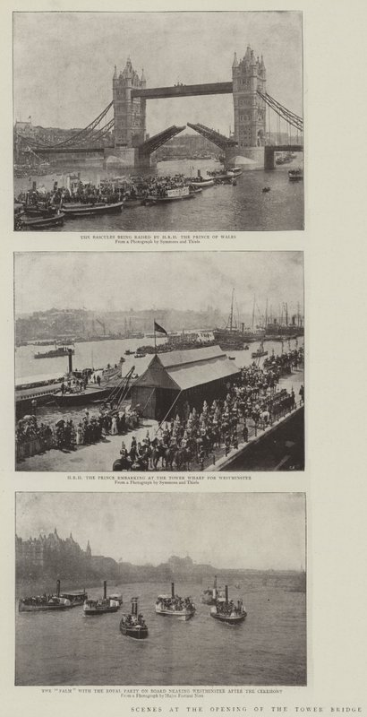 Scenes at the Opening of the Tower Bridge by English Photographer