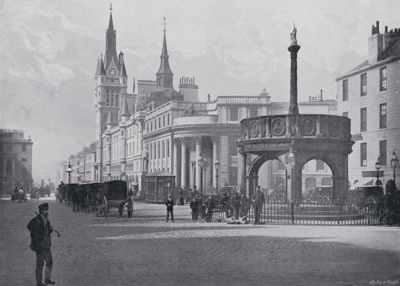 Scotland: Aberdeen, Market Cross and Municipal Buildings by English Photographer