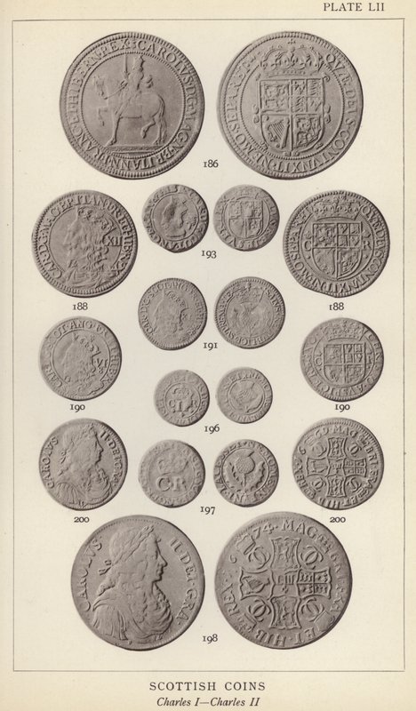 Scottish Coins, Charles I, Charles II by English Photographer
