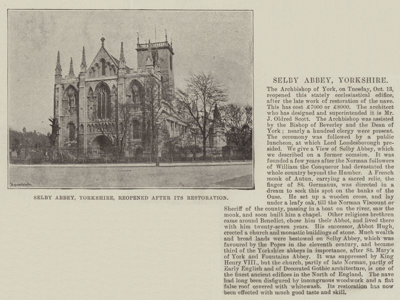 Selby Abbey, Yorkshire, reopened after its Restoration by English Photographer