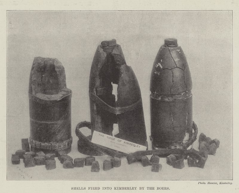 Shells fired into Kimberley by the Boers by English Photographer